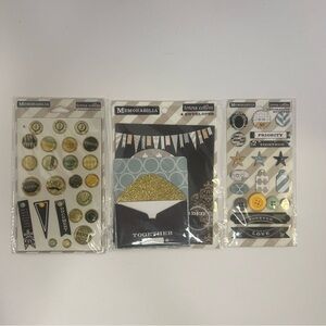 Memorabilia‎ Teresa Collin’s scrap Booking Decorative Brads Buttons 3 Pack